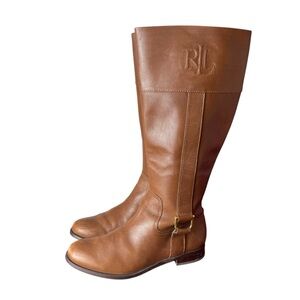Ralph Lauren Bernadine Boots Brown Leather Size 6.5B